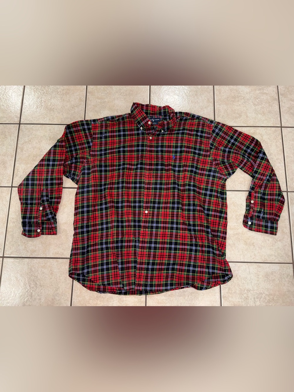 Polo by Ralph Lauren Blake XXL Red Plaid Button-Down Shirt